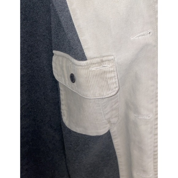 VTG Painters Coat Mens Large Brown Fleece Lined Old Navy - Picture 2 of 5